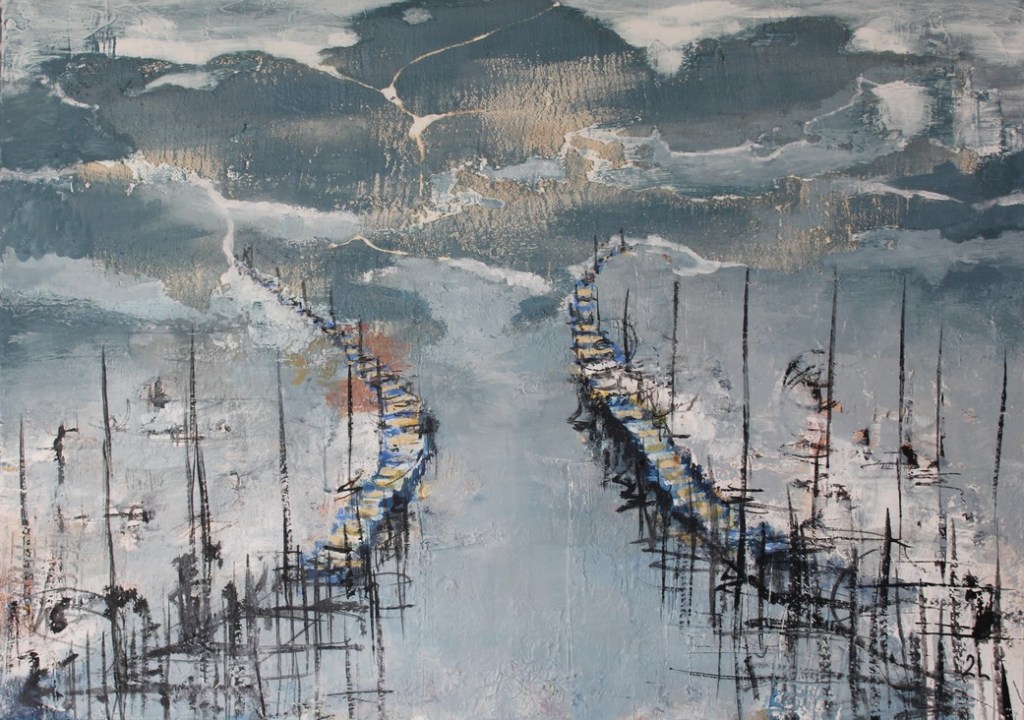 au delà des passerelles
figuratif contemporain
Peinture de Patrick de Zell artiste peintre basé aux Sables d'olonne
Technique mixte, enduits , collages, acrylique
paysage marin- marine - rivage - marée basse - Bretagne- port - Habiter les lieux - Littoral atlantique - marine- bord de mer - Patrick de Zell