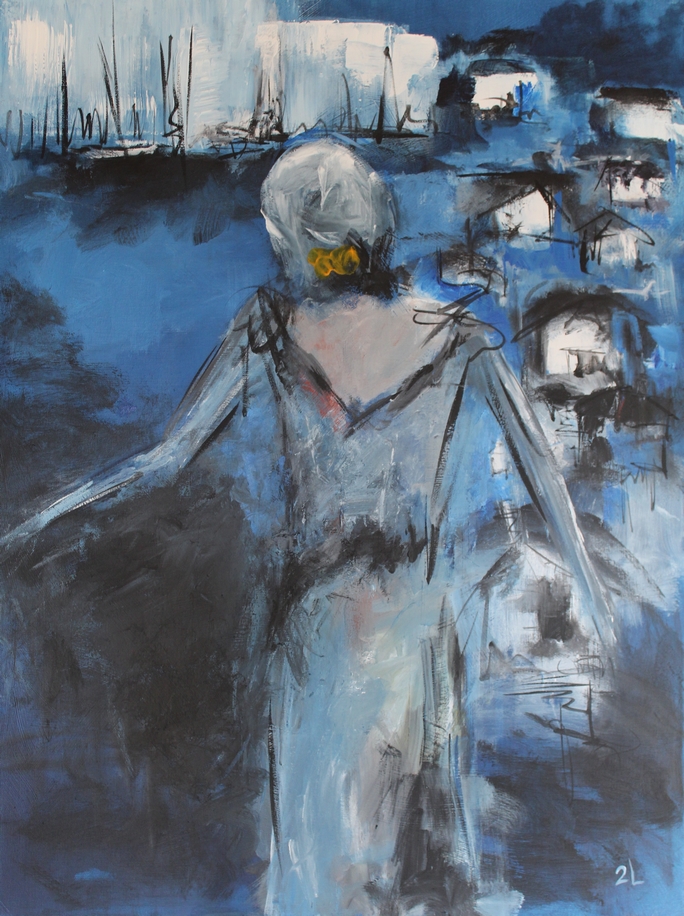 Elaine
passage
Peinture de Patrick de Zell basé aux Sables d'Olonne - Vendée
Figuratif contemporain
technique mixte - enduits - collages - acrylique
Personnage féminin - femme - port - bord de mer - littoral - bateaux