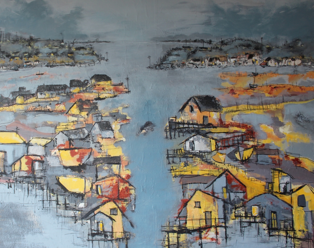 lagune
figuratif contemporain
Peinture de Patrick de Zell artiste peintre basé aux Sables d'olonne
Technique mixte, enduits , collages, acrylique
Bateaux - rivage - marée basse - Bretagne- Habiter les lieux - Littoral atlantique - marine- Patrick de Zell