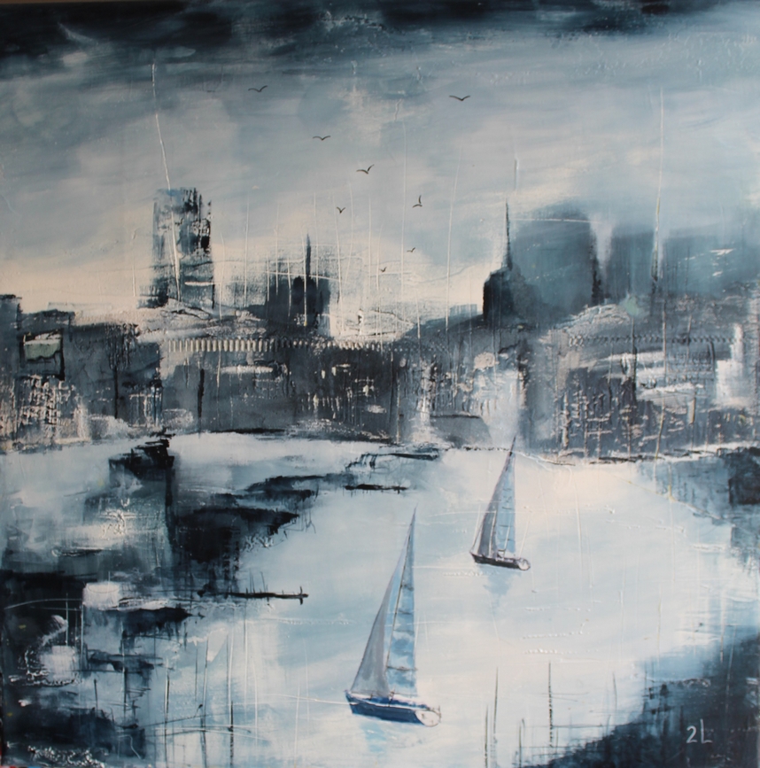mer et ville
figuratif contemporain
Peinture de Patrick de Zell artiste peintre basé aux Sables d'olonne
Technique mixte, enduits , collages, acrylique
Village - bateaux - voiliers - - rivage - marée basse - Bretagne- port - Habiter les lieux - Littoral atlantique - marine- bord de mer - Patrick de Zell