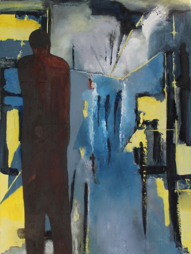 corridor
passage
Peinture de Patrick de Zell basé aux Sables d'Olonne - Vendée
Figuratif contemporain
technique mixte - enduits - collages - acrylique
Personnage masculin - homme