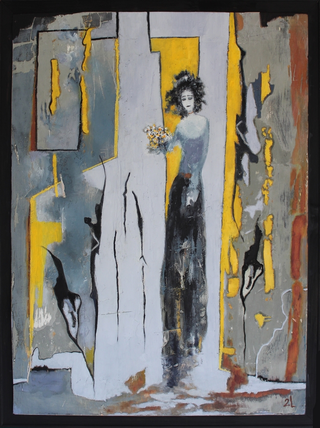 le passage de Capucine
passage
Peinture de Patrick de Zell basé aux Sables d'Olonne - Vendée
Figuratif contemporain
technique mixte - enduits - collages - acrylique
Personnage féminin - femme -